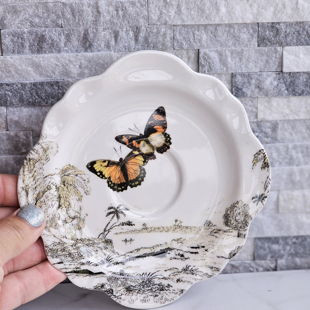 Anthropologie Butterfly Teacup Set with Red Polka Dots - Set Of Two. - Picture 3 of 10